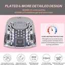 96W Cordless UV LED Nail Lamp, Periwinkle to Pink Gradient | 52 Beads Quick Dry with Remote | 4 Timer Settings & Auto Sensor | Rechargeable Gel Nail Light for Manicure Pedicure