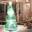 4FT Inflatable Christmas Tree with LED Lights, BlowUp Christmas Decoration for Indoor/Outdoor Yard, Includes Air Blower, Festive Xmas Decor for Home, Party, Lawn, Easy Setup Christmas Ornament
