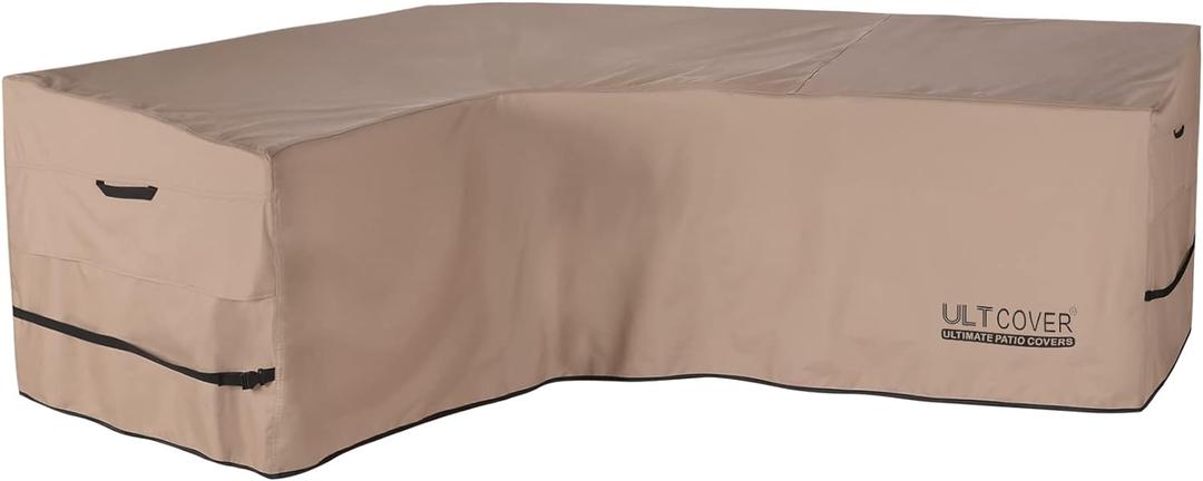 ULTCOVER Waterproof Patio L-Shaped Left Facing Sofa Cover for 4-Seater Outdoor Sectional Furniture Couch 58W (Left Side) x 85W (Back Length)