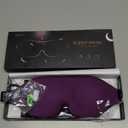 MZOO Luxury Sleep Eye Mask for Side Sleeper Men Women, Zero Eye Pressure 3D Sleeping Mask, Light Blocking Patented Design Night Blindfold, Soft Eye Shade Cover for Travel, Purple