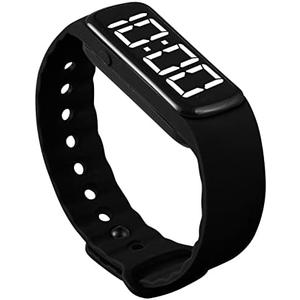 Sensory Wrist Timer for Kids, Teachers, Students, Simple Reminder Watch with Silent Alarm Clock Wristband, Classroom Countdown (Black)