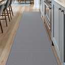 DEXI Kitchen Floor Mats Cushioned Anti Fatigue, 23x86, Large Long Standing Runner Rug Waterproof, Comfort Memory Foam Padded for Front Sink Laundry, Grey