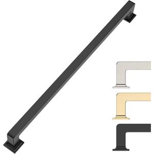 9BUILD 6 Pack 10 Inch Matte Black Cabinet Pulls - Kitchen & Dresser Handles