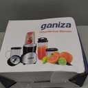 Ganiza Smoothie Blender, 900W Blenders for Shakes and Smoothies, 15-Piece Personal Blender and Grinder Combo for Kitchen, Smoothies Maker with 4 BPA-Free Portable Cup, Nutritious Recipe (Black)