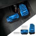 2PCS Non-Slip Car Pedal Covers, Premium Aluminum Alloy Gas and Brake Pedals Covers for Safe Driving, Automatic Transmission Pedal Covers Replacement Kit, Universal Car Accessories for Most Car