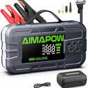 8000A & 160PSI Car Jump Starter with Air Compressor, 12 V Car / Motorcycle Battery Booster (All Petrol Engines/12L Diesel), 4.2 Inches LCD & 600LM Jump Starter/Force Start Function (A30)