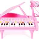 Piano Keyboard Toy for Girls-1 2 3 Year Old Girls First Birthday Gift -24 Keys Toddler Piano Multifunctional Musical Electronic Toy