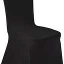 50 Pcs Black Washable Removable Universal for Wedding Party Dining Banquet Polyester Spandex Stretch Slipcovers Chair Covers