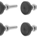 4 PC Screw On Heavy Duty Leveling Feet M8 Threaded, Adjustable Furniture Levelers, Anti Skid Rubber Swivel Levelers for Desk Chair Cabinet Dresser Bench Workbench Machine Leg 