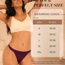 BAMBOO COOL Women's Thongs Seamless Moisture-Wicking Breathable Underwear High Stretchy Mid Waisted Panties Tagless 6 Pack (S)