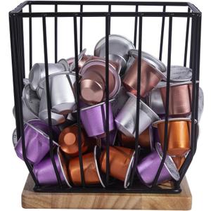 BYTEAIDREX Extra-Large Coffee Pod Holder,K Cup Holders for Counter Small Space,K Cup Storage,Coffee Pod Basket,Coffee Station Organizer, Bar Accessories.