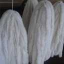 6cm Wide Natural White Rabbit Hide Skin Fur Pelt Pipping Trim for Collar, Cuffs Selling 3 Yard Length