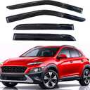KPY Rain Guards Fit for 2018-2023 Hyundai Kona, Out-Channel Window Visors Vent Wind Deflectors 4PC, Car Accessories for 18-23 Kona