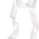 GUZOSJO Solid Color Long Neckerchief Pure Skinny Scarf Necktie Handbag Wrap Handle Satin Belt (White)