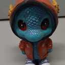 Cool Dragon Figurine Statue  Unique Resin Dinosaur Sculptures for Home & Office, Garden Ornaments  Adorable Baby Dragon as Self-Expression, Gift of Meaning & Collectors Joy (Orange)