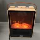 Electric Fireplace Heater, 1500W Portable Space Heater, Fireplace with Realistic 3D Flame Effect and Overheating Safety Protection, Quiet and Safe for Indoor Use Office Bedroom, Oak