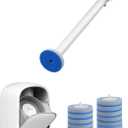 Toilet Cleaner Wand, Disposable Toilet Brush and Holder Set, Toilet Bowl Cleaner Brush, Wall Mounted Toilet Brush Set,1 Wand +1 Storage Caddy+ 12 Refill Heads