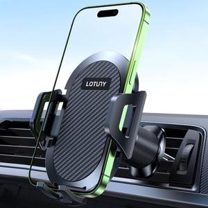 LOTUNY Car Phone Holder Mount, [Upgraded Vent Clip & Double Hook] Universal Phone Holders for Your Car, Hands Free Air Vent Cell Phone Car Mount Compatible with iPhone Samsung and All 4.0-7.0 inches, Set of 3