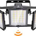 SOLLA 300W LED Flood Light Dusk to Dawn Outdoor, 30000LM Super Bright Stadium Lights, 6000K Daylight White, IP66 Waterproof, 3 Heads Adjustable Outdoor Floodlight for Yards, Arena, Street, Garden