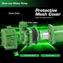 Prostormer 1/10HP Submersible Pond Pump, 3300GPH High Flow Water Pump with 9ft Lift Height, Garden Pumps, for Ponds, Fountains, Waterfalls, Hydroponics, Fish Tanks