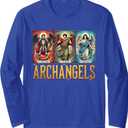 Saint Michael Catholic Archangels Biblical Long Sleeve T-Shirt (M)