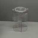 Rotating Makeup Organizer, DIY 8 Adjustable Layers Spinning Skincare Organizer, Cosmetic Display Case with Brush Holder Perfume Tray, Multi-Function Storage Carousel for Vanity Bathroom Countertop (Clear)