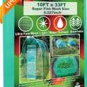 Garden Barrier Netting, Plant Covers 10x33ft Extra Fine Mesh 30% Green Sunblock Shade Cloth Mesh Protection Netting for Vegetable Fruits Flowers Crops Row Cover Raised Bed Screen Against Birds Animal