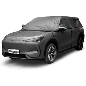 UV Resistant Winter Windshield Cover with Reflective Straps Breathable Hail Cover - Windproof & Dustproof | 6-Layers Waterproof Sedan Car Cover for All Weathers for Sedan & Trucks