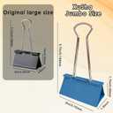 18PCS Jumbo Binder Clips 3 Inch, Blue, Binder Clips Extra Large Heavy Duty for Office Supplies