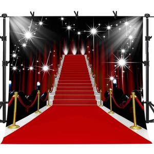 10x10ft Red Carpet Vinyl Photography Backdrop Customized Photo Background Photo Booth Studio Props HXME186