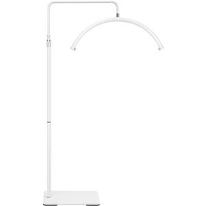 ebrlaxin Half Moon Light  LED Lash Lamp for Eyelash Extensions for Tattoo Artists, Nail Tech, Esthetician  Cool, Warm Lamp with Adjustable Brightness & Height & Brightness (Glossy White)