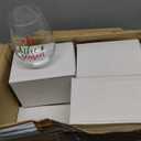 12 Pcs Christmas Glasses Bulk 12 oz Merry Xmas Stemless Glass Funny Tree Santa Snowman Drinking Cups Xmas Party Gift for Family Friends Party Event (Christmas Words)