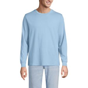 Lands' End Men's Super-T Long Sleeve T-Shirt Blue, Size S