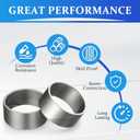 200 Pack 1/2 Inch Pex Crimp Rings, 304 Stainless Steel Clamp Rings for Pex Pipe, Plumbing, and Hydronic Heating Systems, Compatible with Crimp Tools
