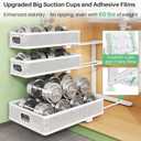 Kitstorack Under Sink Organizer, 2-Pack 3-Tier Height Adjustable Thickened Metal Pull out Cabinet Organizer Shelf, Slide out Storage Drawer Rack for Bathroom Kitchen Pantry Home Laundry Organization