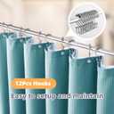 LaCyan 3 in 1 Waterproof Waffle Weave Shower Curtain and Clear Liner Set with 12 Stainless Steel Hooks Double Sided for Bathroom 72 Inches Heavy Duty Polyester Fabric Shower Curtains 72x72