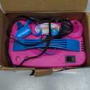 IDAODAN Electric Balloon Pump, Portable Electric Balloon Blower Machine Balloon Air Pump Dual Nozzle Rose Red 110V 600W Balloon Inflator for Party Decorations