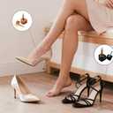 24 Pairs High Heel Replacement Tips, Women Heel Shoes Repair CapDowels Tips Pin Kit,with 6 Inch High Heel Remove Pliers, 8-12.5mm 6 Sizes Heel Tips Caps, U-Shape, Black Beige