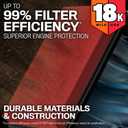 K&N Engine Air Filter: Long Life 18,000 Mile Replacement Air Filter: Compatible with 2003-2019 Subaru H4/H6 1.5/2.0/2.5/3.6L (Forester, Legacy, Outback, Impreza, WRX, Levorg, Crosstrek), KNA-2304