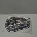No Soliciting Sign for House Funny Metal No Soliciting Yard Sign, Two Methods to Use,No Solicitation Sign for Home and Business(Black, Cat)