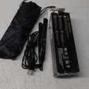 Terviiix Mini Flat Iron for Short Hair Temperature Adjustable, 1/2 Inch Mini Small Portable Ceramic Travel Hair Straightener for Men, Black