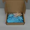 4 Pcs Mermaid Costume for Women Mermaid Crochet Skirt Swimwear Cover up Beach Necklace Starfish Hair Clip (Blue)