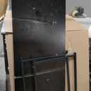 Huuger Modern Simple Office Desk, 63 Inch, Gaming & Writing Desk with Storage, Large Legroom, Metal Frame, Black