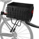 Aneco Rear Bike Rack with Folding Basket and Waterproof Bag Quick Release Bicycle Cargo Rack Universal Touring Carrier for Mountain Road Bike