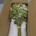 YJ Fake Flowers with Vase, Silk Roses Artificial Flowers in Vase, Faux Flower Plant Arrangement Suitable for Home Office Decoration, Dining Table Centerpiece(White)