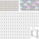 Beeveer 240 Light Clips for Govee H705 H805 with 490 Screws Mounting Clips Compatible with Govee Permanent Outdoor Lights Extension(White)