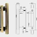 wfljl 12 Inch Heavy Duty Sliding Barn Door Handles Set - Flush Mount Pull for Screen, Patio, Shed & Sliding Doors, Two-Side Design, Antique Bronze Finish (Easy Installation)