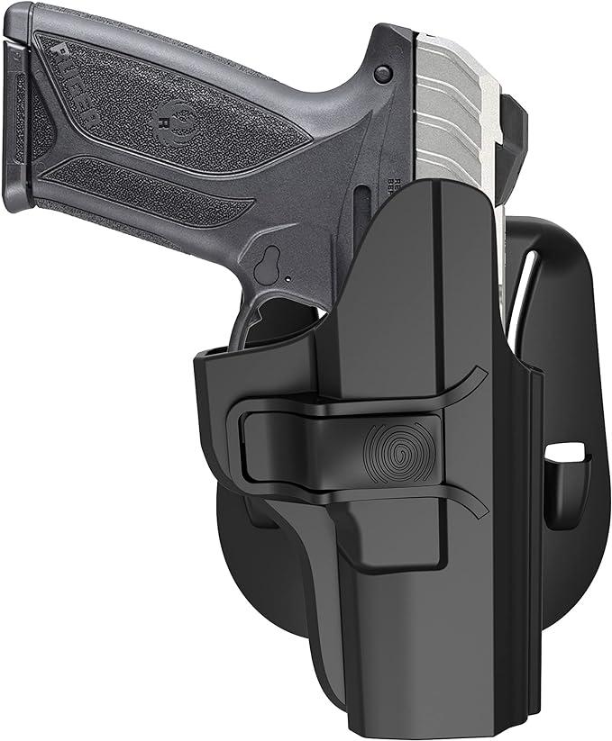 Security 9 Holster, OWB Paddle Holster for Ruger Security 9mm Standard/Pro, Ruger Security 9mm Compact/Pro(Not for Laser Models), Adjustable Cant Gun Holster & Fast Release - Right Handed
