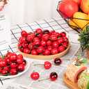 CLESDF 90Pcs Fake Mini Cherries, Artificial Faux Cherries Red and Red Black Cherry Decor, Fake Fruit Decor Simulation Cherry Model for Party Fruit Bowl Home Kitchen Photography Props