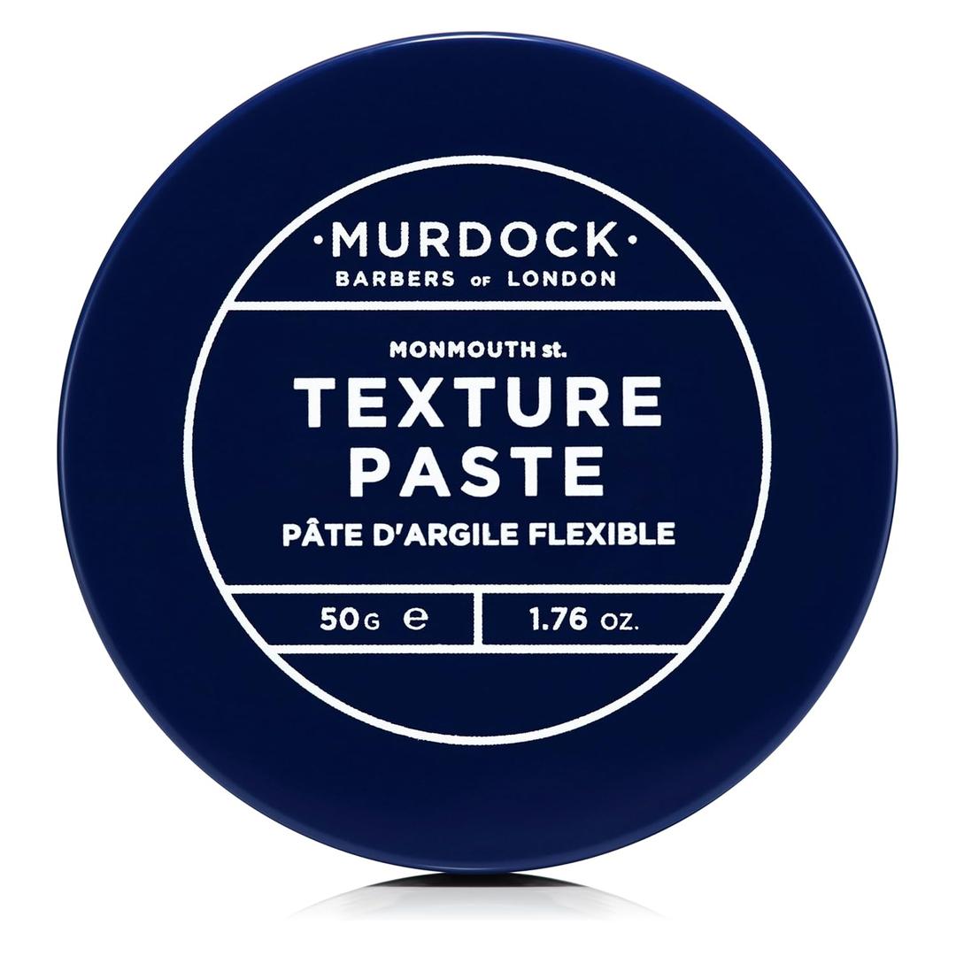 Murdock London Texture Paste  Soft Hold, Low Sheen Hair Paste for Men + Rough Textured Finish Without Grease  Lightweight Styling Cream for Short to Medium Hair (1.76 fl. oz.)